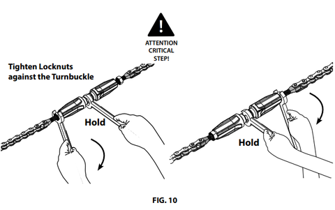 Figure 10 replacing the 41872R.S chain-belt adjustment screw