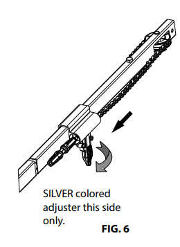 Figure 6 replacing the 41872R.S chain-belt adjustment screw