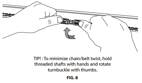 Figure 8 replacing the 41872R.S chain-belt adjustment screw