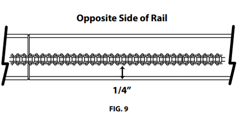 Figure 9 replacing the 41872R.S chain-belt adjustment screw
