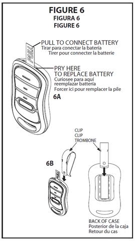 GIRUD-1T instructions figure 6 battery- visor clip installation