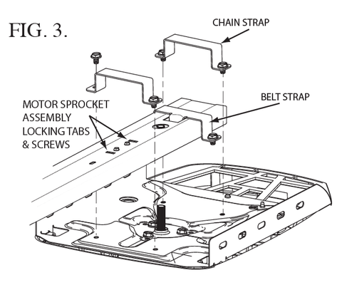 Belt sprocket replacement 37558R.S, Genie garage door opener instructions figure 3