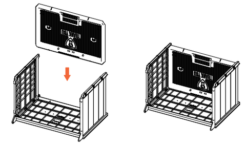 Step 5 assembling a BenchSentry by Genie Package Delivery Box