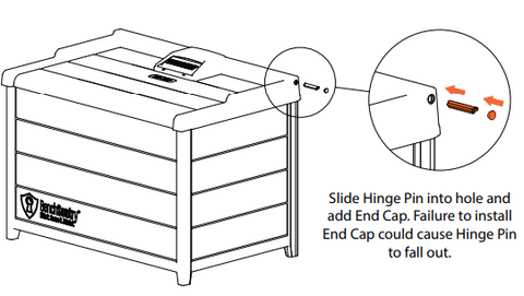 Step 8 assembling a BenchSentry by Genie Package Delivery Box