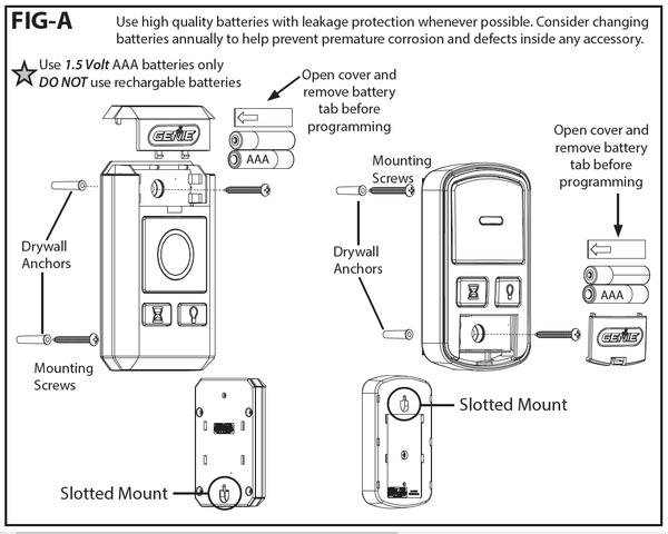 Genie Wireless Wall Console Installation Instructions Images