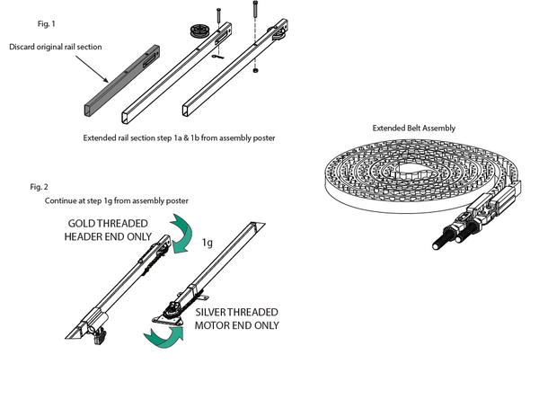 Image of Genie belt extension kit installation 39026R