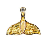 Orocal Gold Nugget Whales Tail Pendant - PWT26DNX