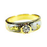 Orocal Gold Quartz Ring with Diamonds - RL728D33Q