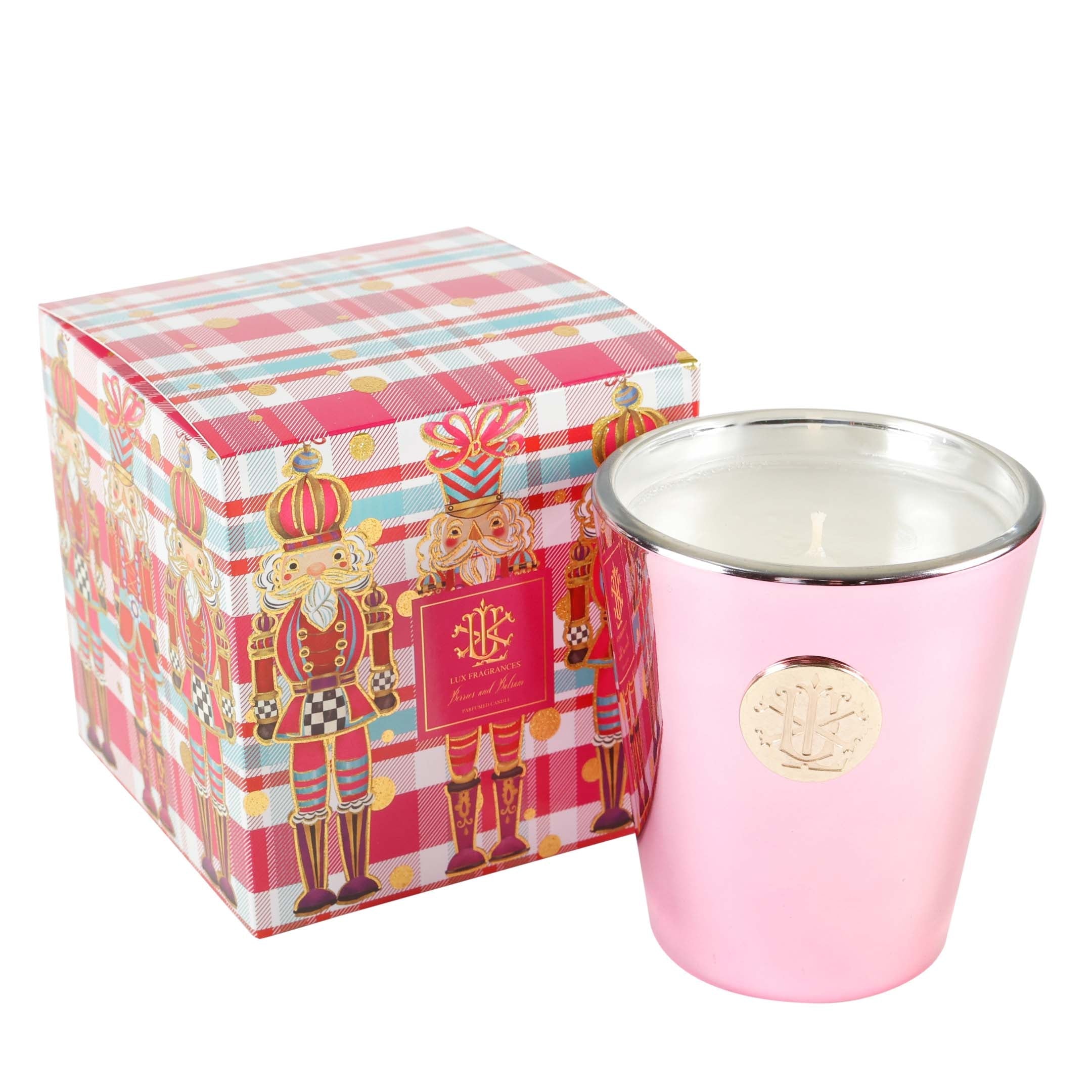 Berries and Balsam 8 oz Designer Box Candle MIN 6 - luxfragranceswholesale product image