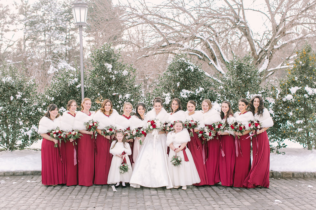 Christmas Wedding, Bridal Party, Winter Wedding