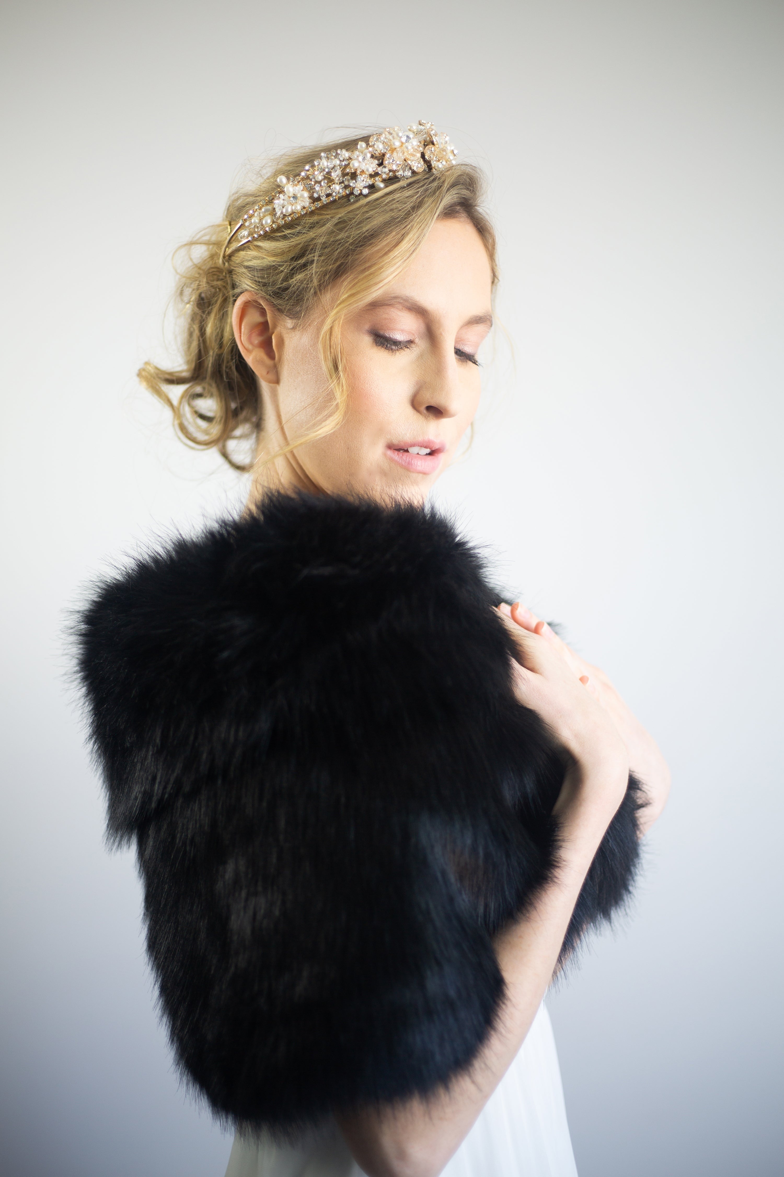 Black Fur Wrap (Blair Blk03) – Sissily Designs