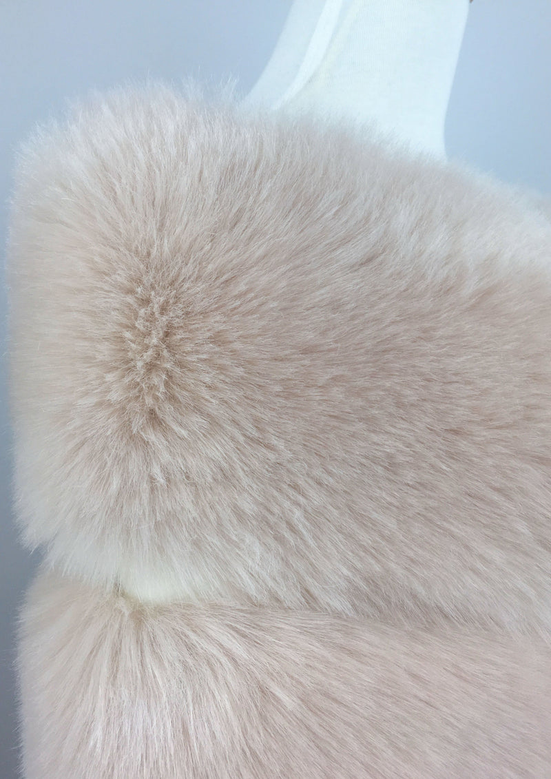 Blush / Beige Fur Shawl (Penelope Blu01) – Sissily Designs