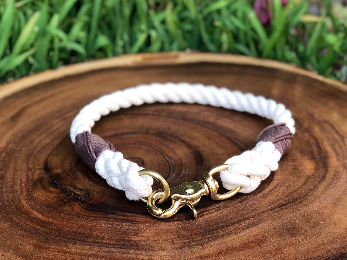 braided rope dog collar