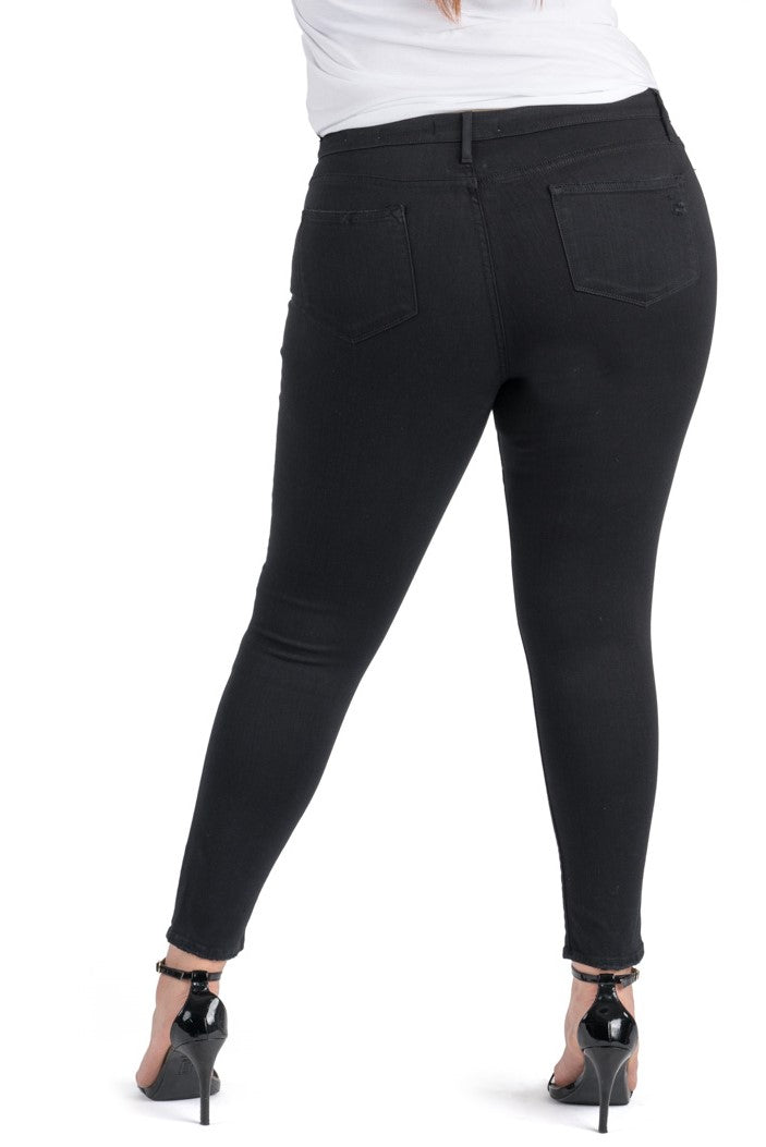 Dakota High Rise Destroyed Skinny | Saturated Black