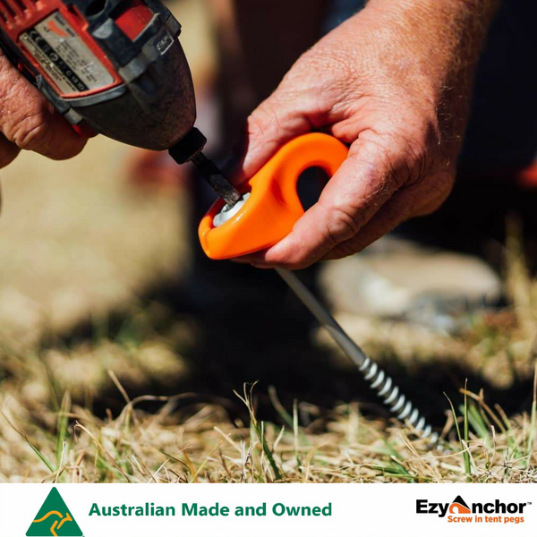 100% Australian made & owned awning gazebo screw in tent peg