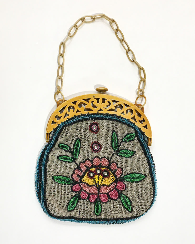 1920's Beaded Purse with Celluloid Clasp – Carny Couture