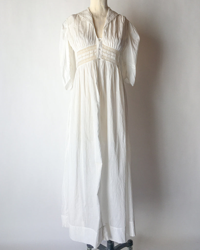 Midi Collar Sheer Cotton Dress – Carny Couture