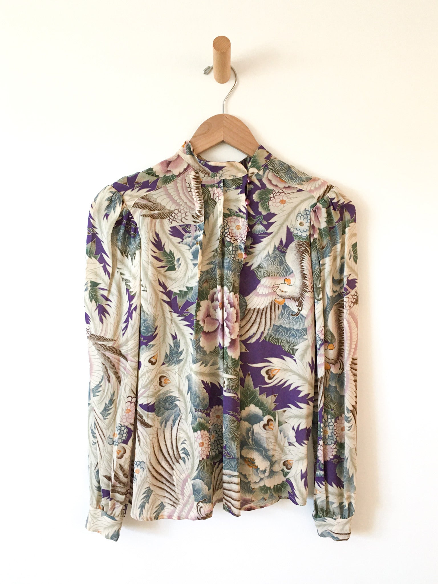 1980’s Rayon Floral Blouse – Carny Couture