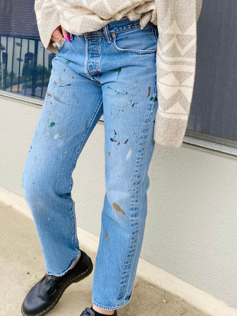 Levi's 501 Paint Splattered Jeans 30