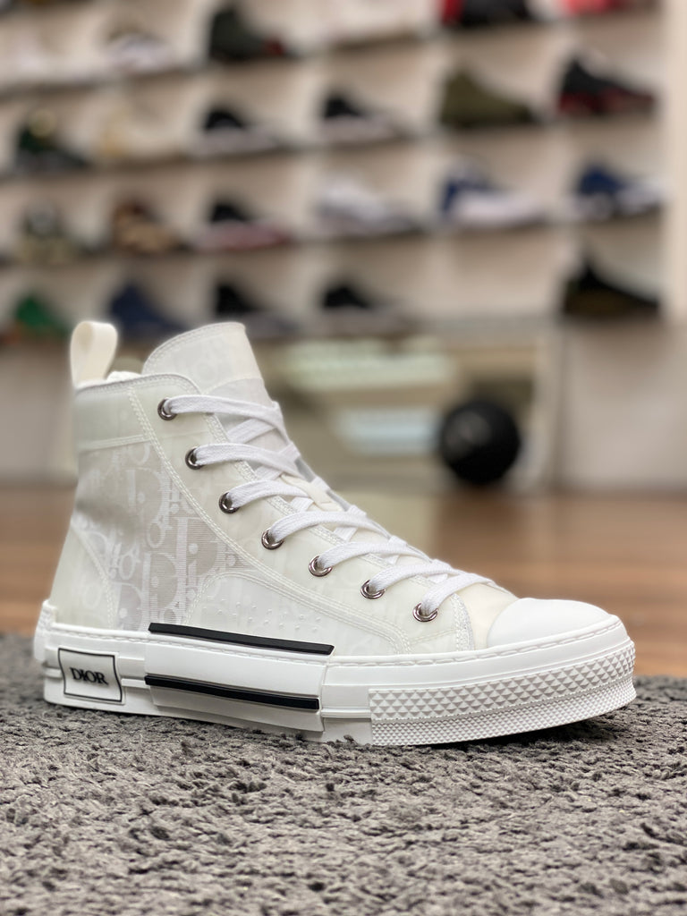 Dior B23 High Top Sneaker White Dior Oblique Canvas – Crep Select