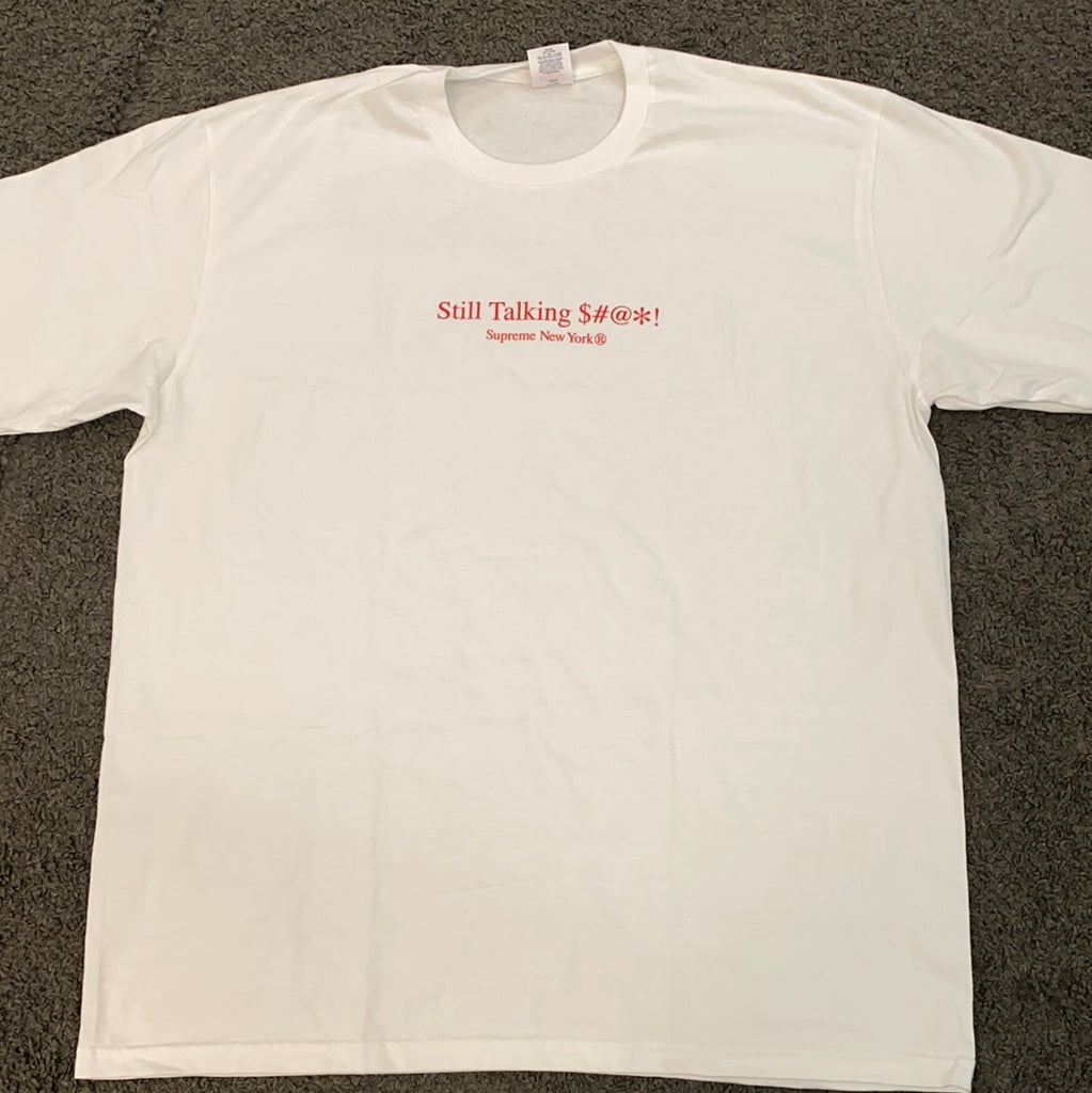 red and white supreme t shirt