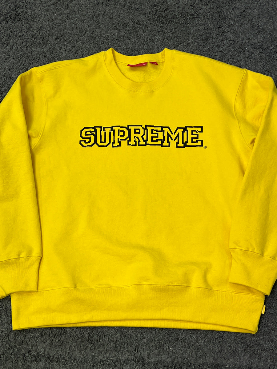 Supreme Shattered Logo Crewneck Yellow