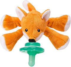 NOOKUMS PACI-PLUSHIES SHAKIES - FOX PACIFIER HOLDER - PLUSH TOY INCLUDES DETACHABLE PACIFIER