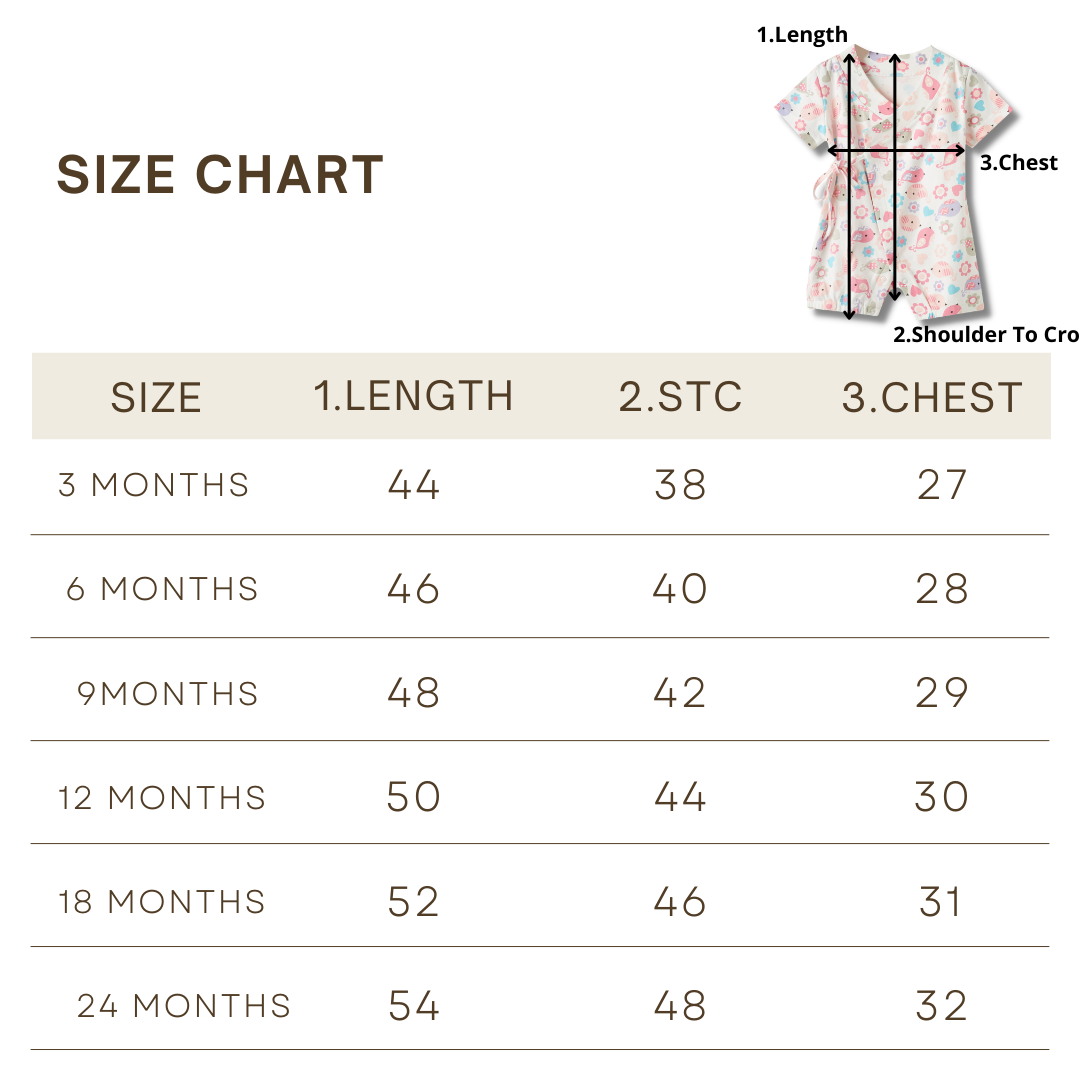 Little Kooma Japanese Kimono Size Chart | Little Kooma