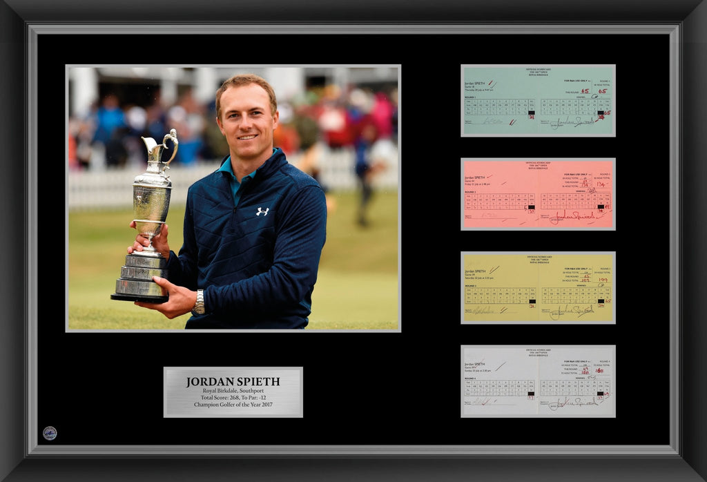 British Open Golf Winners Premium Framed Scorecard & Photograph Range