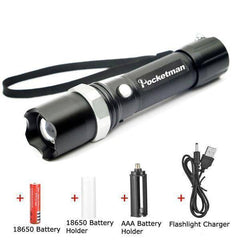 5100 Lumens XM-L T6 Zoomable LED Tactical Flashlight1