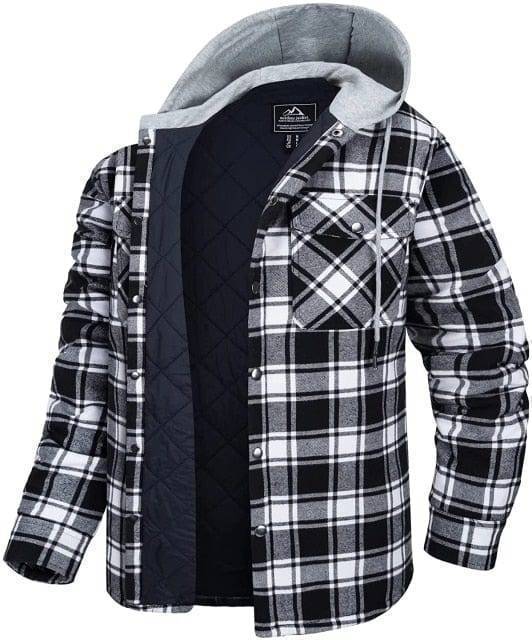 Long Sleeve Quilted Lined Plaid Coat – Survival Gears Depot