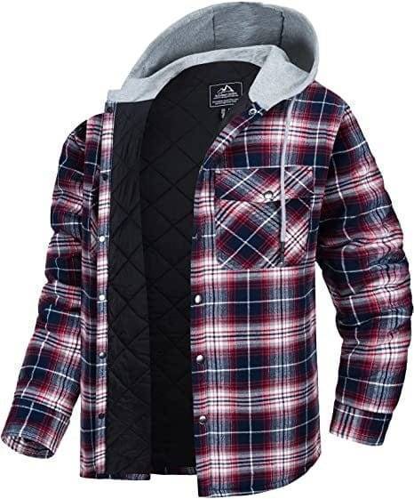 Long Sleeve Quilted Lined Plaid Coat – Survival Gears Depot