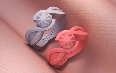silicone rings pink and grey