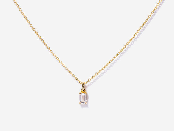 Moissanite Baguette Necklace | Little Sky Stone