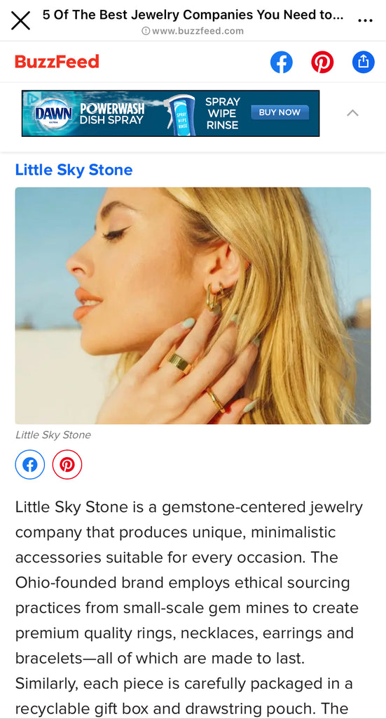 Little Sky Stone was featured on Buzzfeed