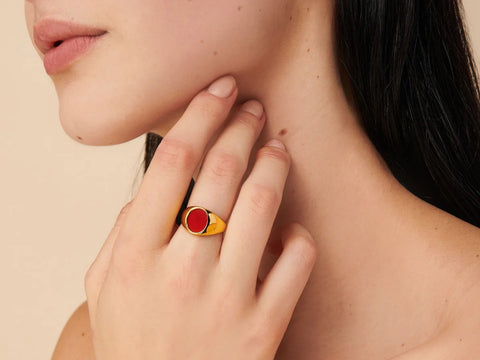 Red Agate Ring