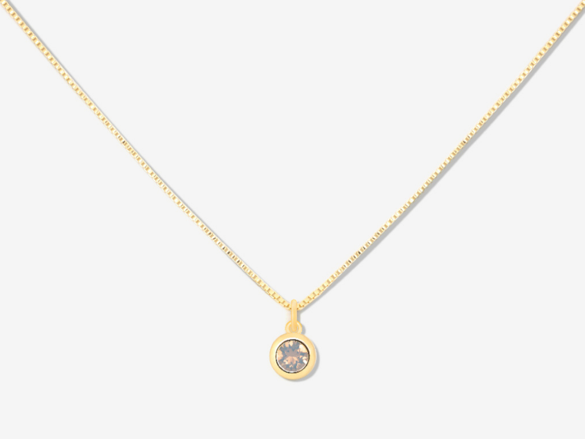 October Birthstone Opal Gold Necklace – Little Sky Stone