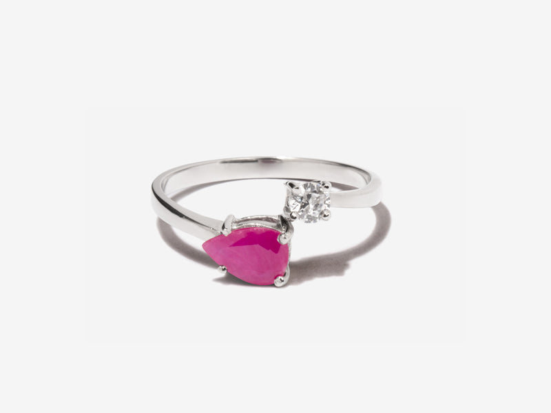 Serpentine Ruby Sterling Silver Ring