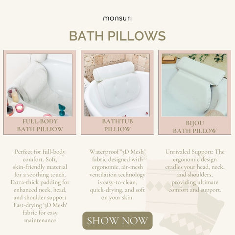 Monsuri Luxury Bath Pillows