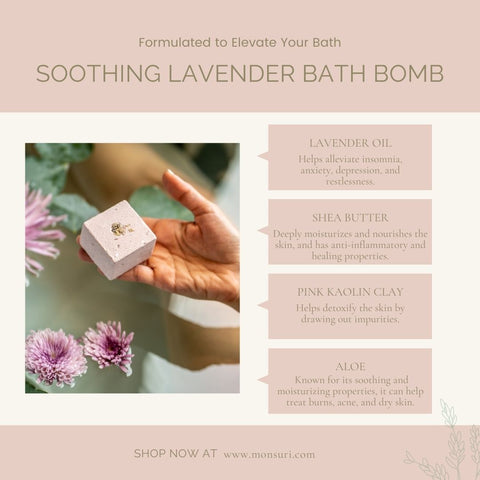 Monsuri Organic Lavender Bath Bomb