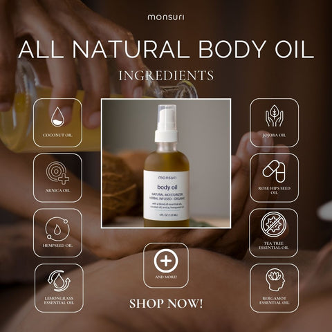 Body oil for aromatherapy massage