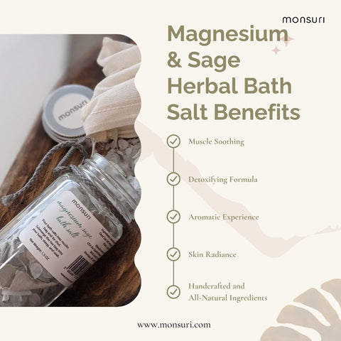 Monsuri Organic Magnesium & Sage Bath Salt
