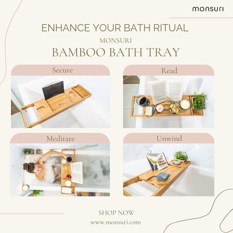 Adjustable Bamboo Bath Tray