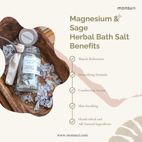 Monsuri Magnesium & Sage Herbal Bath Salt