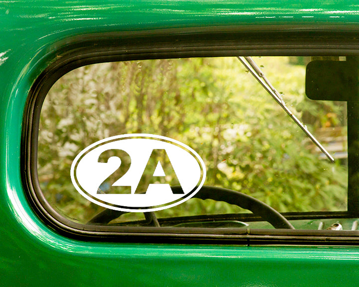2 2A 2nd Amendment Decal Stickers