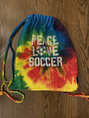 Tie dye soccer drawstring bag - Splatitude