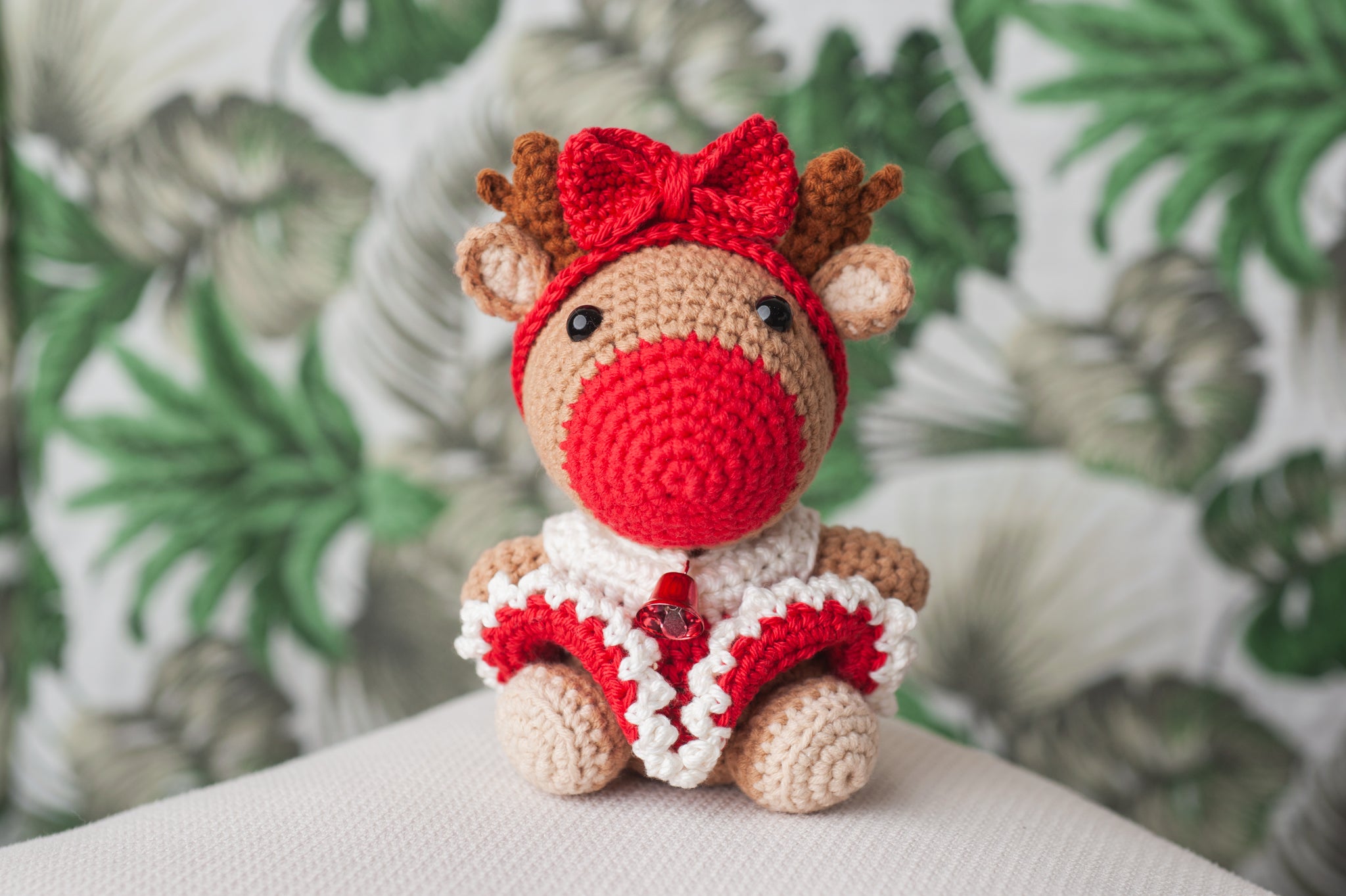 Tiny Rabbit Hole Crochet Amigurumi Reindeer Red Christmas Merry Xmas Vibes Fun Handmade Singapore