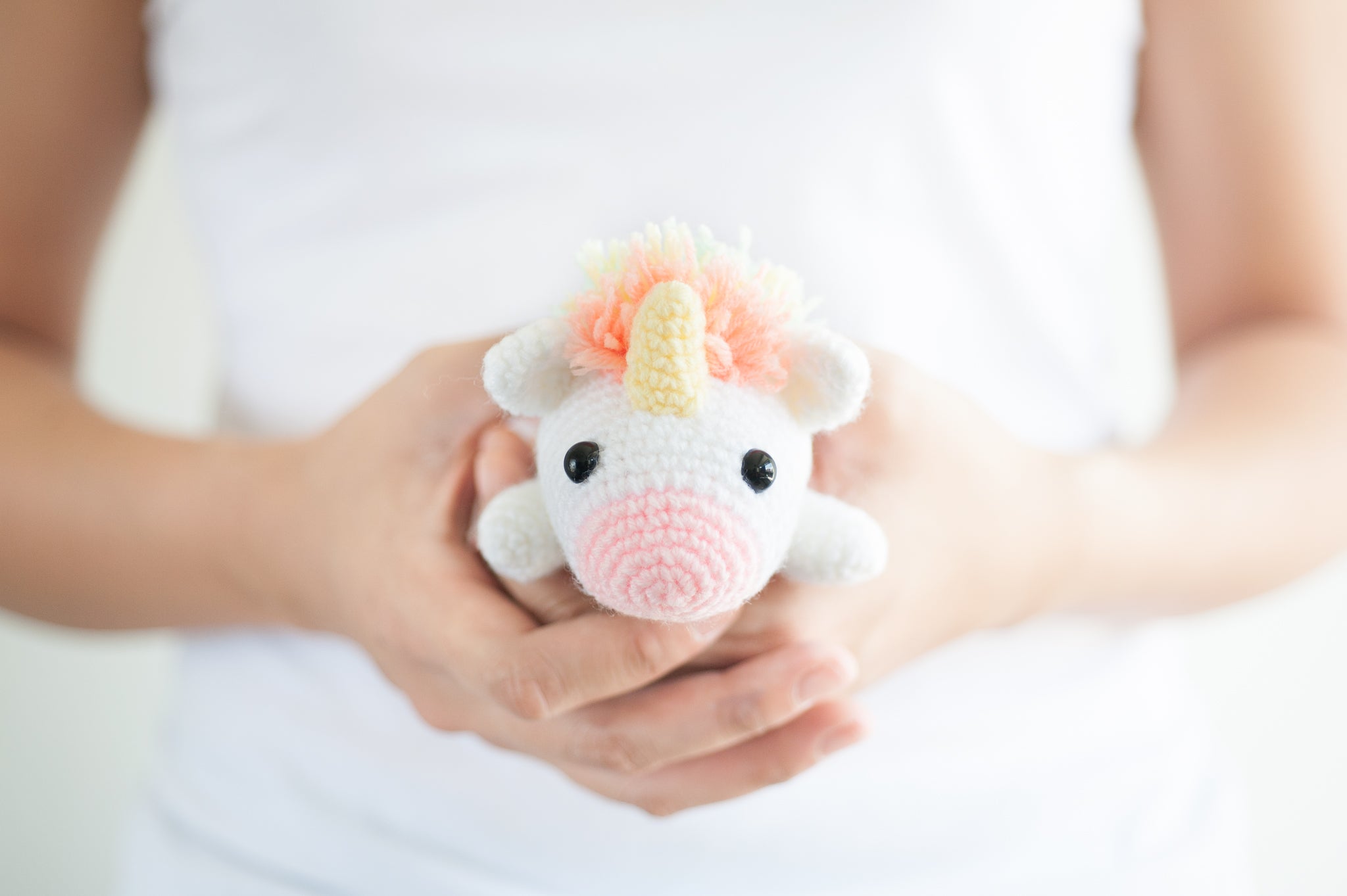 tiny rabbit hole - best top cute kawaii crochet knit amigurumi doll rainbow unicorn