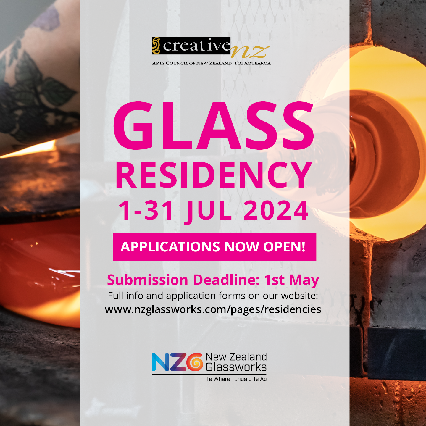 New Zealand Glassworks Residency 2024