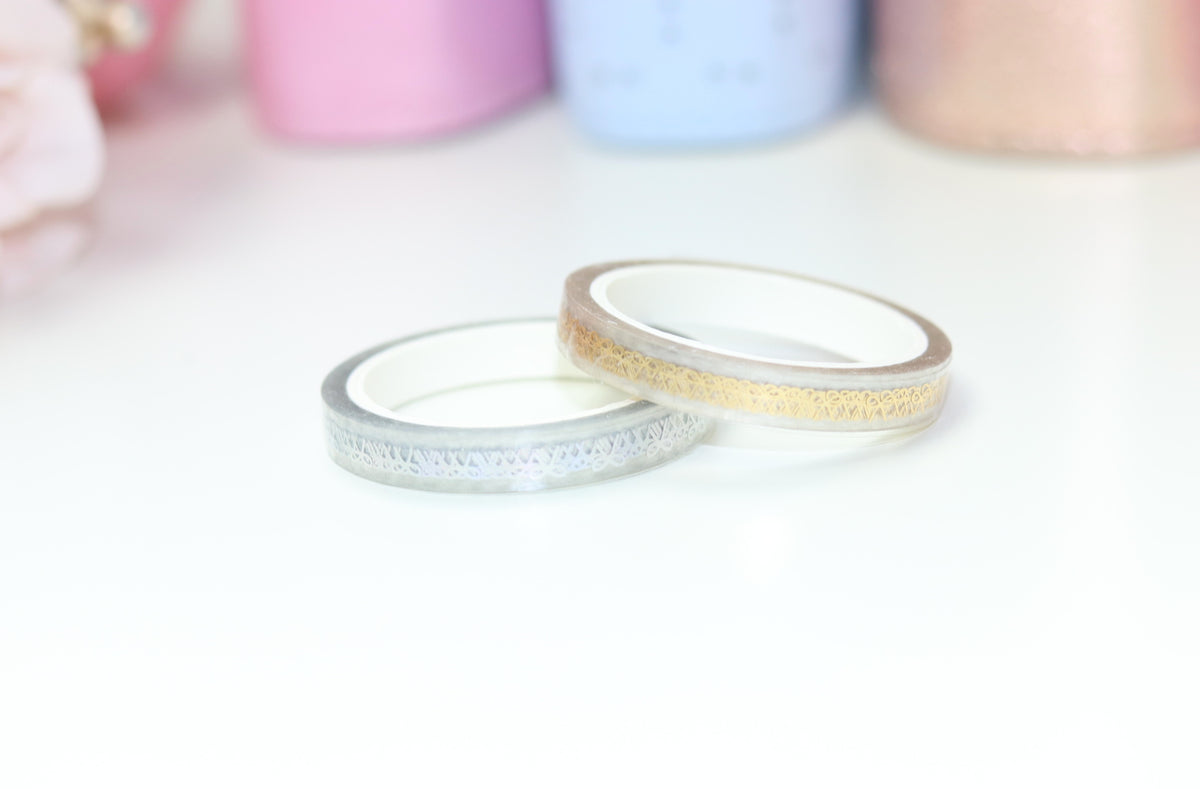 CLEAR Celestial Washi Tape // FB Overlay 1.9in Perforated
